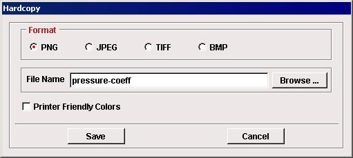 8.3 XY Plots Figure 8.3.10: Hardcopy Panel For Windows 4. Enable Printer Friendly Colors option to save a hardcopy file with white background. 5. Click Save to save the hardcopy file. 8.3.6 Modifying