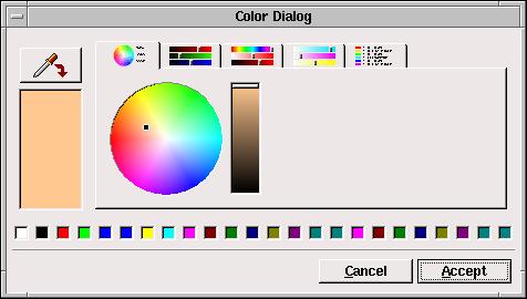 Generating Reports Figure 8.3.12: Color Dialog Panel Changing Legend Color To modify the color of the legends of the X and Y axis, click the Options button.