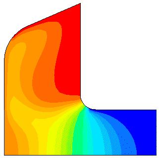 B.9 Dispersed Phase Flows Figure B.8.1: Temperature Contours for Czochralski Growth Process (Continuous Casting) B.