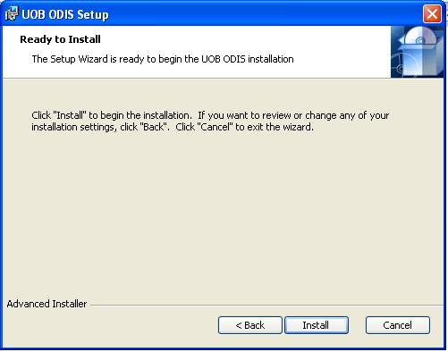 install ODIS in a different location (i.e. not in C:\Program Files) when running the ODIS installer due to Win Vista security feature.