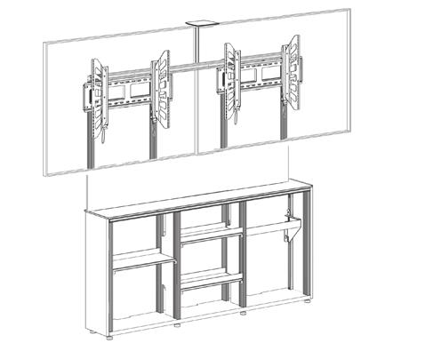 ONE STEP BUNDLES 3 BAY, LOW-PROFILE WALL CABINETS Interior Bays Measure: 21 W x 27 H x 11 D