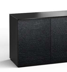 BLACK & WHITE OSLO Wenge Sides, Black Glass Doors Black Glass or Black Solid Surface Top MIAMI