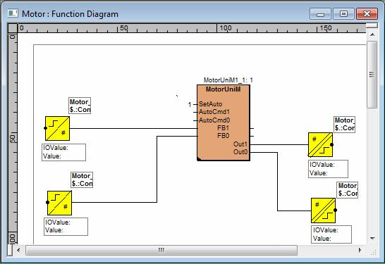 Section 3 Configuration Configuring the Function Diagram 4. Select the required ports such as FB0, FB1, SetAuto, etc in the Show Hidden Ports dialog. 5. Click OK. 6. Set the value of SetAuto as 1. 7.