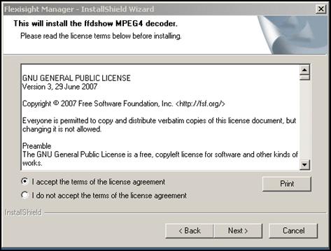 Figure 2.2 License Agreements You will have to read and accept each individual license agreement. Press Next to proceed with the installation.