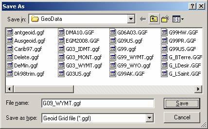 Now a Save As dialog will appear. You will notice that all the filenames follow the 8.3 naming convention from the MS-DOS days. Inland GPS Inc.