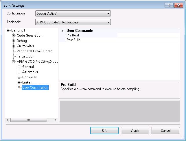 This feature allows you to run custom, user-specified, commands before or after the compile steps.