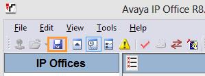 5.8. Saving IP Office Configuration Once the configuration changes have been completed, select the floppy disk icon to push the changes to the IP Office