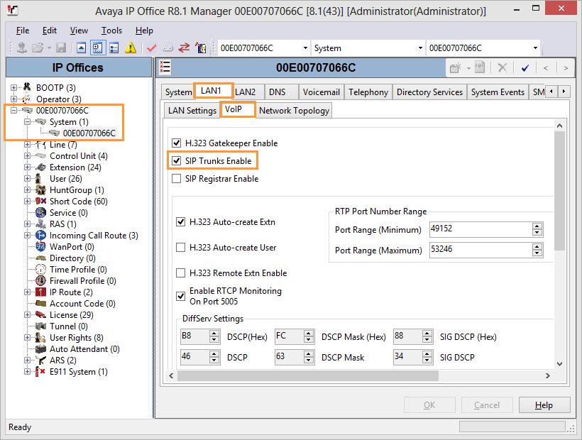 5.4. Configure System Parameters From the left pane, expand System then highlight LAN1 in the right pane.