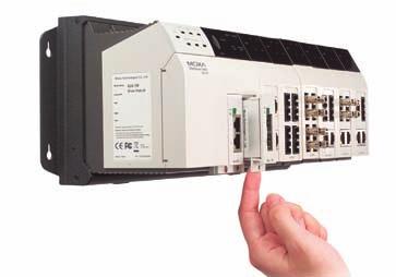 Select from two different 2-port Gigabit modules to meet current needs or prepare for future demands. Flexible Fast Module The EDS-828/728 series switches let you install up to 24 fast ports.