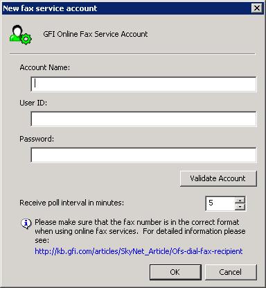 Screenshot 66: New GFI Online Fax Service account 3.