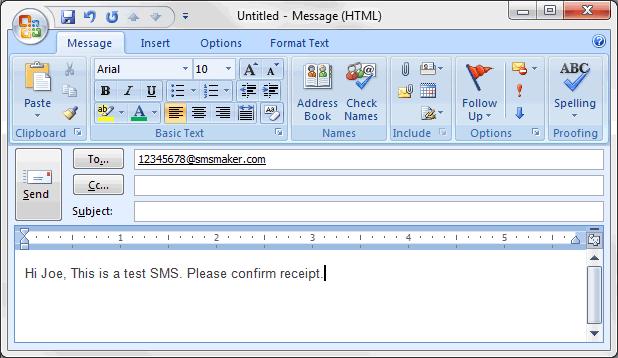 Screenshot 115: Sending SMS from email client 10.1.2 Method 2: Using the web-based SMS Client Licensed users can send SMS by accessing the GFI FaxMaker web client from a supported web browser. 1. Login to the GFI FaxMaker web console and click the Client tab.