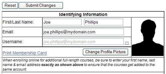 Profile Identifying Information The Profile tab is where you can view and edit your personal settings. In Figure 10, you can see some of its features.