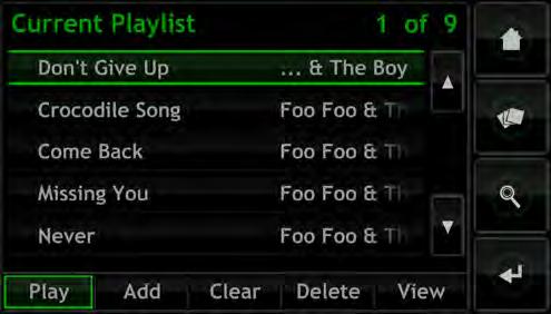 The tracks are displayed in the order in which they were added to the playlist. If a whole album was added, the tracks will play in the same order as they appear on the album.