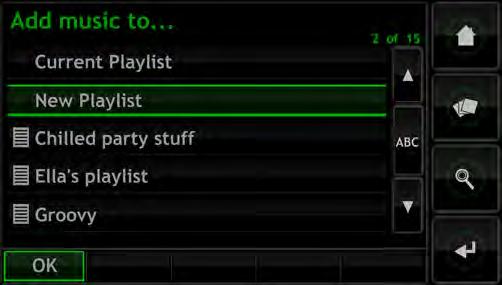 1 Creating, Naming and Saving Playlists The procedure described below covers the creation of a new playlist by selecting items from the Browse menu.