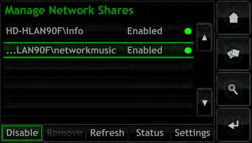 Operation - External Storage 7.4 Adding a Music Store Step 2: Select the desired Network Share followed by Next.
