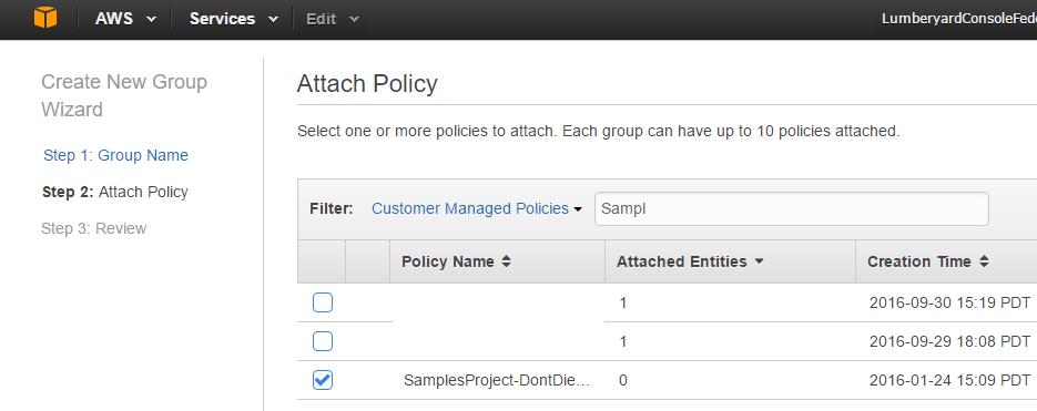 Click the drop-down next to Policy Type and select Customer