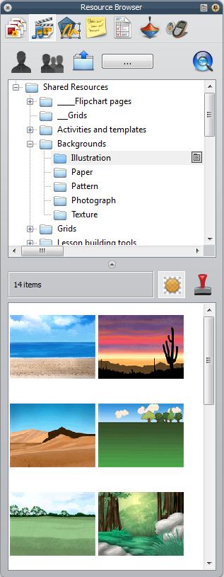 In Grid View, you can see more of your resources. Let s look at the items on this browser more closely.