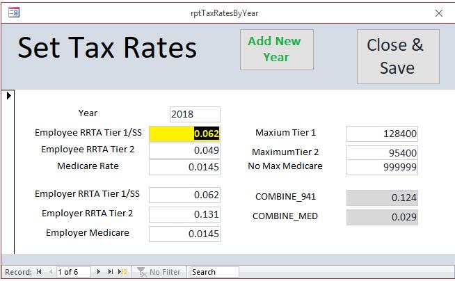 36. Click on Tools Initial Setup Menu [Change] Current Year Tax Rate.