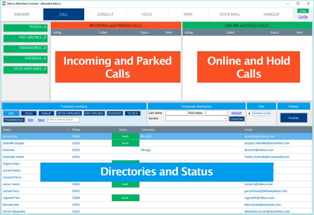 1 Telisca Attendant Console Description 1.1 Overview telisca Attendant Console is a PC application enabling the simple and efficient handling of incoming calls for switchboards.
