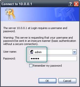 monitored devices) 23. You will be prompted to login. Enter User name admin and Password admin.