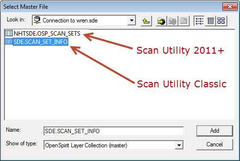 Add well, seismic, and interpretation data to the map 15 If you are selecting SDE output from the Scan Utility then you need to select the appropriate database connection for your SDE instance and