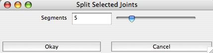 3. Segment the joints Select joint1 Click on the Split Selected Joint button in the