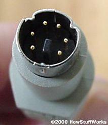 A typical PS/2 connector. Some older mice, many of which are still in use today, have a PS/2 type connector.
