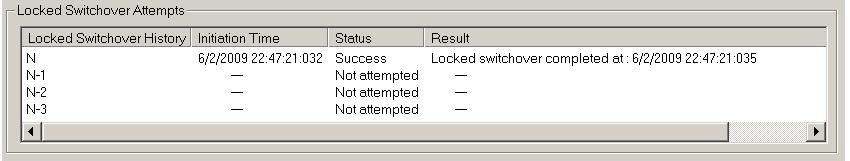 5. Click Initiate Locked Switchover, then click Yes.