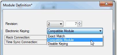 ControlLogix Enhanced Redundancy System, Revision 16.081_kit4 51 4. Verify Electronic Keying is set to Compatible Module or Disable Keying.