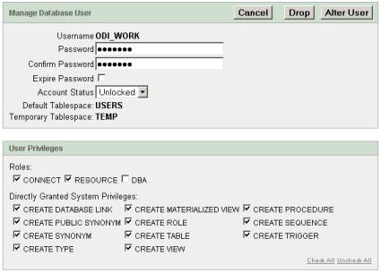 The Art of BI () Create Work Repository Database Schema DIRECTION In order to maintain a clean work environment for this tutorial a new ODI work repository will be created.