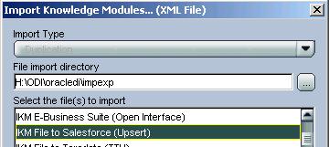 The Art of BI () Click OK. CREATE A FILE SYSTEM LOG FOLDER The SalesForce.com Knowledge Modules allow for logging which aids in troubleshooting efforts.