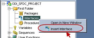 The Art of BI () In the new Interface prompt enter i_push_contacts_to_sfdc for the Name field value and ensure that the