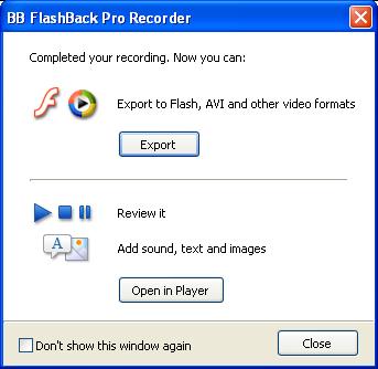 5. Click Save when a pop-up window appears or click Discard if you are not satisfied with the recording. Name the video and save it to desktop.
