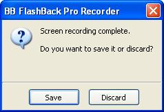 into your screencasts. To do this, double click on the BBFlashBack Recorder, click Record a new movie and select the screen resolution of your new video.