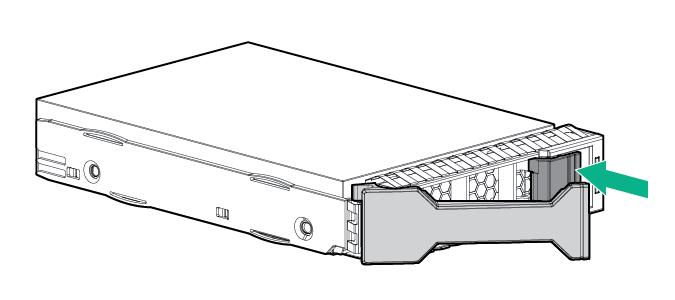 Removing an SFF drive blank is similar to the example shown for the LFF drive blank. Figure 12: LFF disk drive blank 2.