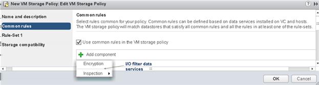 The lists of datastore capabilities, data services, and other characteristics with ranges of values populate the VM Storage Policy interface.