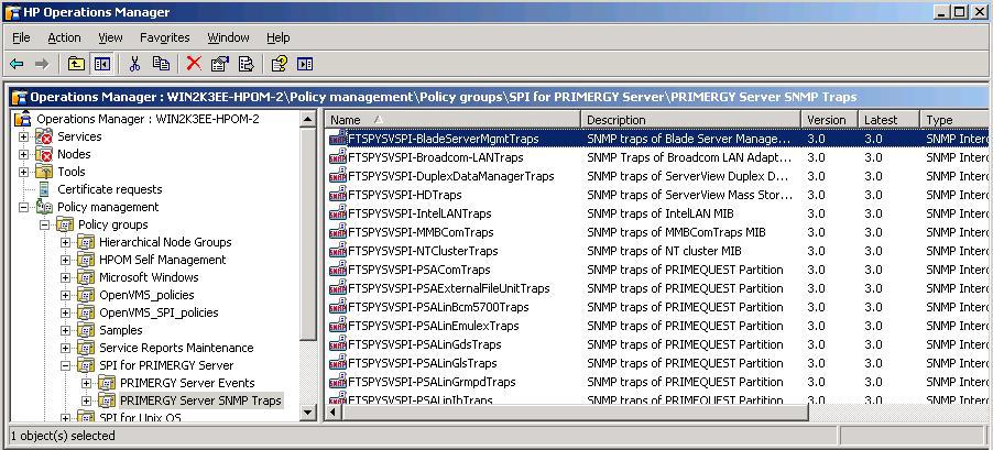 Extending HP Operations Manager PRIMERGY server SNMP traps 4.2.2 Modifying rules for SNMP traps or creating new ones You can modify the supplied rules for the SNMP traps as necessary or add new ones.