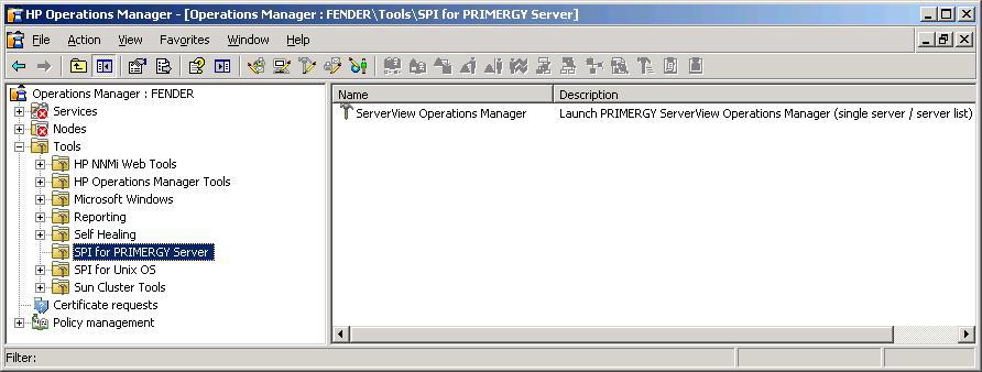 Extending HP Operations Manager ServerView tool 4.