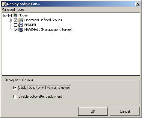 Distribution/Activation of policies Configuration/Operation Figure 28: Selecting PRIMERGY servers Select the PRIMERGY servers on which you want to distribute and activate the policies.