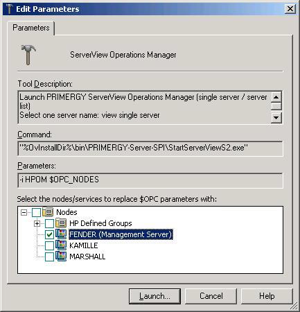 Configuration/Operation Starting the ServerView management consoles Specifying managed servers Figure 32: Selecting a server name In this case you can have a server displayed directly by selecting