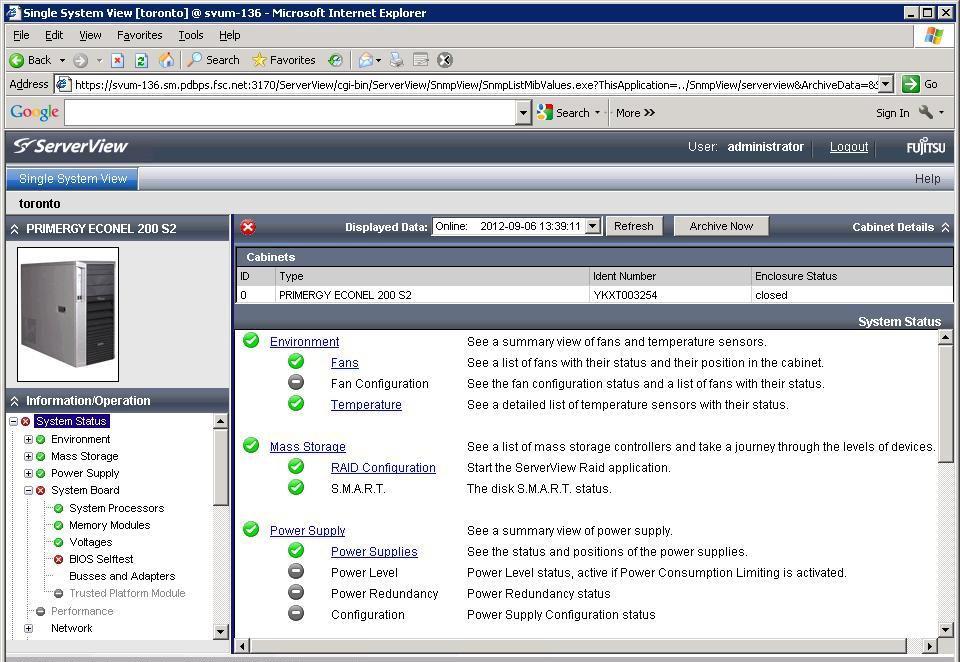 Configuration/Operation Starting the ServerView management consoles All this information is stored in the file SVOMStart.