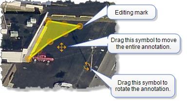(See "Changing the size, shape or location of annotations" below.) NOTE: To clear editing marks, move the mouse until the cursor changes back to a hand (not pointing), then click in the Image pane.