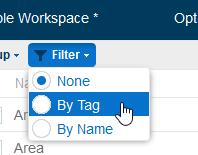 Filtering by tag TO FILTER ANNOTATIONS BY TAGS: 1. In the Workspace pane, click Filter. 2.