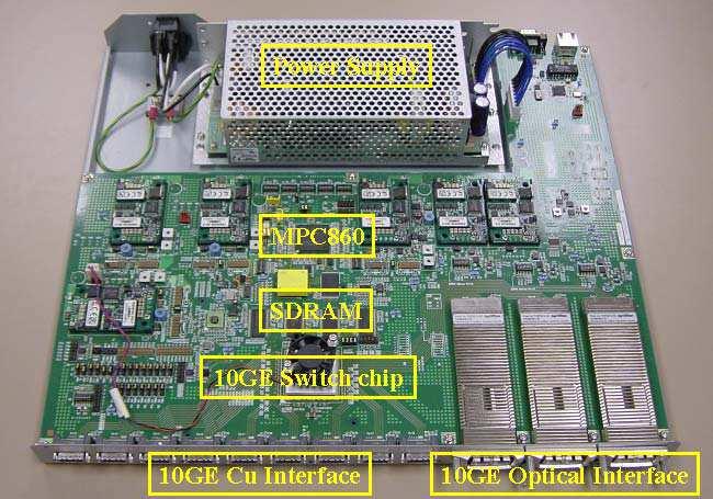 Evaluation Board For functional validation Hardware Firmware Nine copper cable connectors.