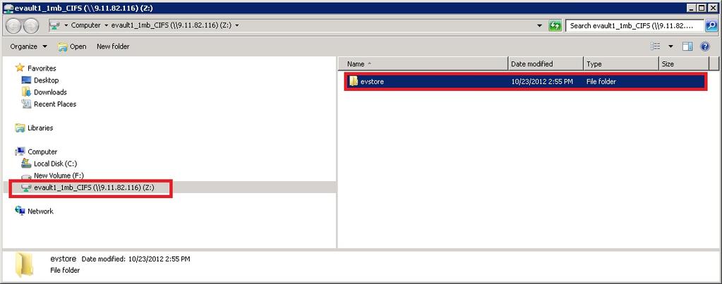 Figure 14: Create Symantec Enterprise Vault directory location for File System Archival