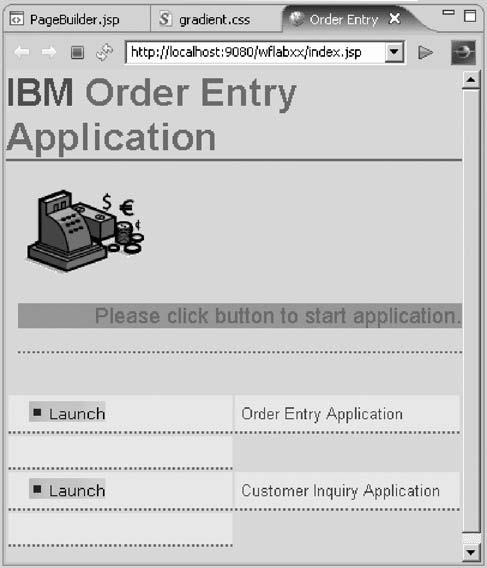 Lesson checkpoint You learned the following: v How to add another CL command to launch a 5250 application Testing the non-webfacing application Recall that the IBM WebFacing Tool creates a Web