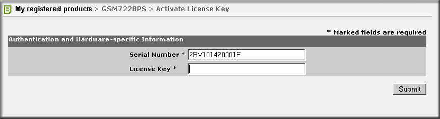 You are directed to the Software License Registration website: Because the license key has not yet been activated for this product, the License Key field shows Activate. 5.