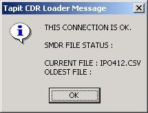 24. In the Tapit CDR Loader Message popup that appears,