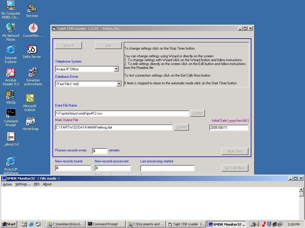 Trisys has optional installation wizards and instructions for setting up the SMDR Monitor to run as a service.