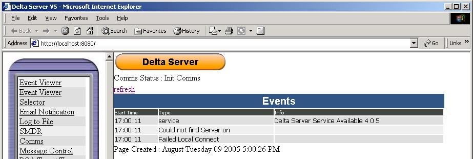 3. Navigate to Start Programs CCC Delta Server to launch the Delta Server. In the Delta Server window that appears, click Comms in the left-hand panel. 4.